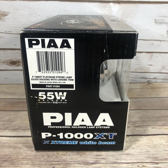 NEW PIAA P-1000 XT 55W Xtreme White Beams Fog Lights Silver Housing Chrome Trim - Picture 6 of 9